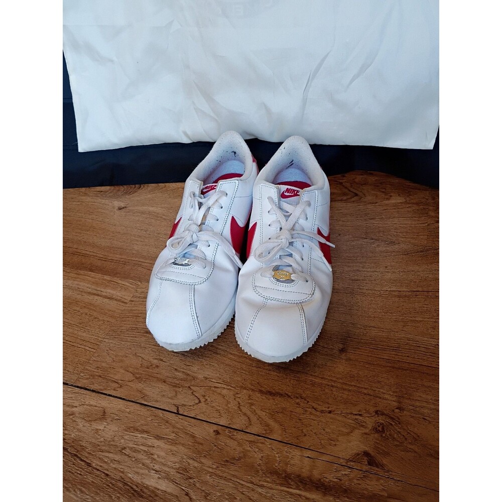 Nike Cortez Basic Leather OG Forrest Gump White Red Blue Mens 12 882254-164 - Picture 10 of 10